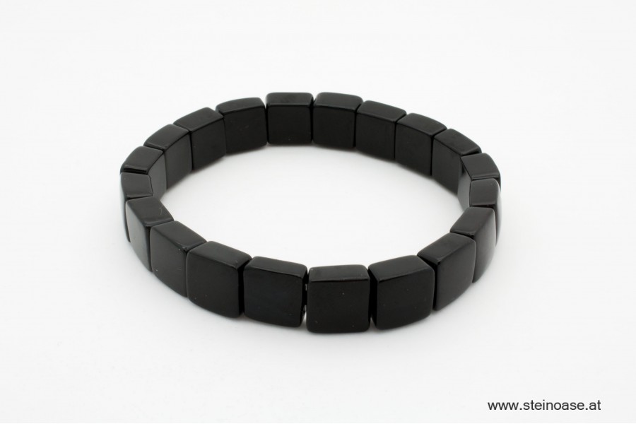 Armband Onyx Quader 10mm